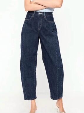 Old Navy Dark Blue Barrel Jeans